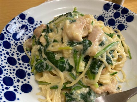 豆乳で簡単クリームパスタ